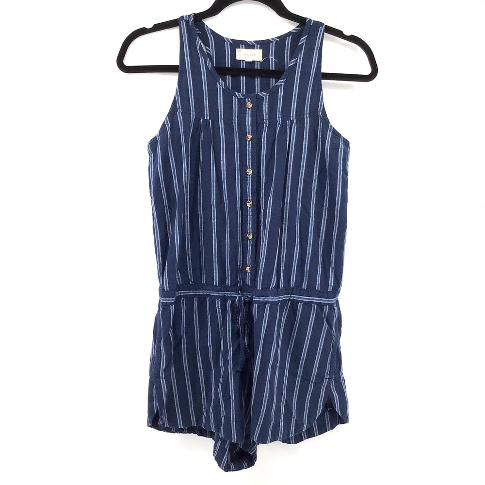 SANDY & SID Striped Sleeveless Romper
